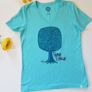 Life is good aqua tree tshirt